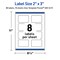 Avery Printable Rectangle Labels, Gold Edge Dots, 2" x 3", Matte White Rectangle Labels, Permanent, Laser/Inkjet, 80ct, Great for Product Labels